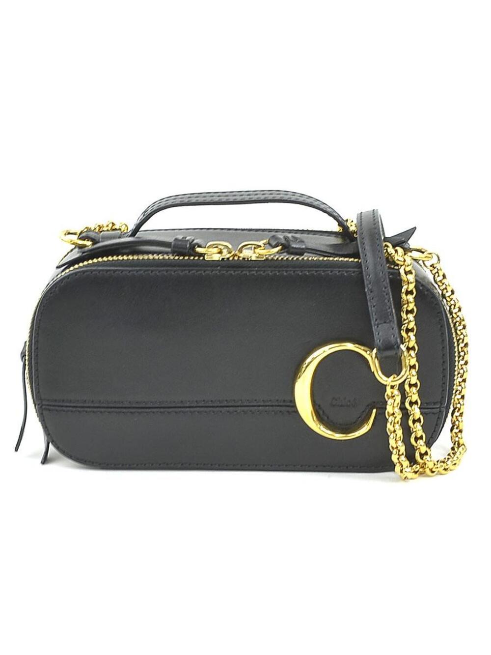 Auth Chloe Shoulder Bag Black Leather #369966C46B